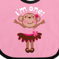 thumbnail image 4 of Inktastic Monkey 1st Birthday 1 Year Old Girl Girls Baby Bib, 4 of 4