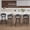 Gray Square-Footrest, variant on Andeworld 30'' Counter Height Barstools set of 4, Modern Velvet Bar Stools with Woven Back, Metal Frame, Square Footrest, Gray