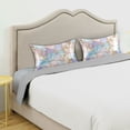 thumbnail image 3 of Yayeee Pillowcase Queen Size Set of 2 Satin Wrinkle Resistant Envelope Pillow Case, Elegant Marble Pattern, 3 of 8