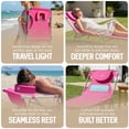 thumbnail image 6 of Open Box Ostrich Ladies Comfort Lounger, Beach Camping Pool Tanning Chair, Pink, 6 of 12