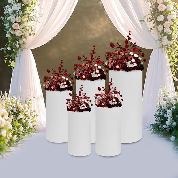 5 Pieces Event Cake Display Cylinder, Wedding Cake Stand Set, Round Cylinder Display Stand,Average Load-bearing Capacity of Each Column: 10kg/22.05lbs