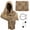 Brown, variant on BUXULYP Wrap Dune Hooded Shawl Medieval Cloak Renaissance Costume Cape Shaman Cowl With Viking Brooch