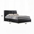 thumbnail image 4 of Kofi Black Synthetic Leather EK Bed with Storage - No Box Spring Needed, 4 of 5