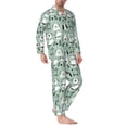 thumbnail image 2 of Uemuo Puppy Pattern 2-Piece Loungewear Set - Men’s Soft Sleepwear, Cozy Winter PJs, Comfy Sleep Set-XX-Large, 2 of 7