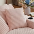 thumbnail image 6 of Leumius Oversized Chaise Lounge Chair Indoor,Cloud Plush Corduroy Upholstered Sofa Bed with Cupholders,Deep Seat Boneless Sofa with Pillows for Living Room Bedroom, No Assembly Required,Pink, 6 of 9
