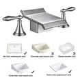 thumbnail image 6 of Aquaterior 3pcs Hot & Cold Water Waterfall Roman Faucet Bath Tub Vessel Sink Bathroom Tap Lavatory, 6 of 9