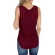 thumbnail image 4 of Camiseta sin mangas con cuello en V para mujer, camiseta henley con botones, túnica larga Zhivalor LRWJ597-6, 4 of 4