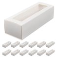 thumbnail image 1 of 25 Macaron Boxes, Macaron Box for 6, (Interior Mesurement 7.2 inch×1.96 inch×1.96 inch), Macaroons White macaron box,Macaron Packaging Boxes with Clear Window Kraft without Macarons inside, 1 of 4