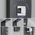 thumbnail image 6 of CES Shower Panel System Faucets Sets Complete Tower Column Stainless Steel Multi-Function with Adjustable Massage Jets Spout Rainfall and Shower Head Handheld Shower Wall Panels Kits Matte Black, 6 of 8