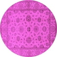 thumbnail image 1 of Ahgly Company Indoor Round Oriental Pink Traditional Area Rugs, 5' Round, 1 of 4