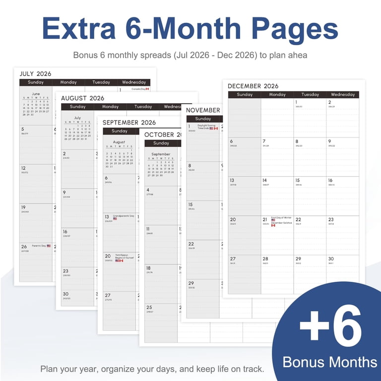 SUOSDEY 2027 Weekly Monthly Planner, A5, Purple photo 5