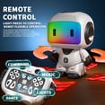 thumbnail image 3 of Aezusy RC Robot Toys for Kids, Programming Remote Control Robots with Walking Sliding Recording Music & LED Lights, STEM Educational Interactive Toy Gift for Boys Girls Ages 3-8, Gray, 3 of 8