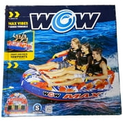 WOW Sports Inflatable Max Vibes Americana Towable Tube for 1-3 Riders