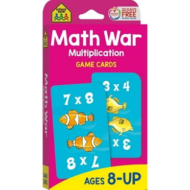 School Zone Math War Multiplication Game Cards