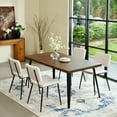 thumbnail image 1 of Homy Casa Dining Table with 63 in.x 31.5 in. Thick Top, Metal Flat Legs, Seats 6, Adjustable Feet, 1 of 8