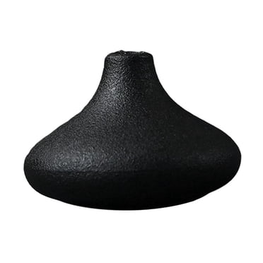 DOLITY Pot, Black Ceramics Dried Flowers Planter Small Bonsai Plant Pot Tiny Decoration Gift for Home, Office and Garden ,