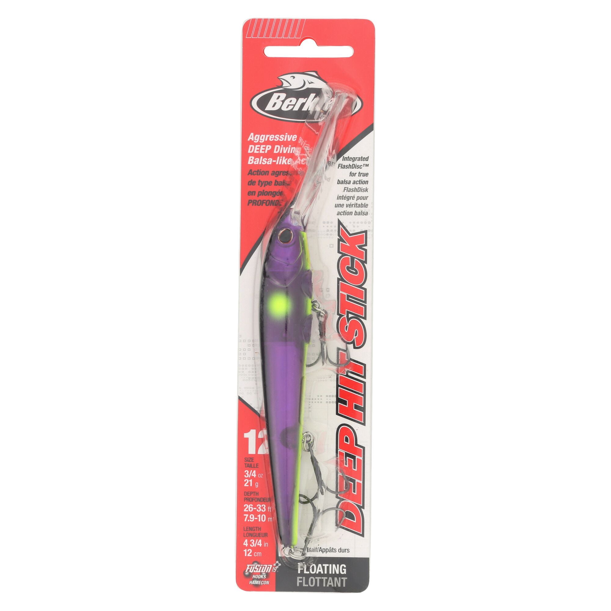 Berkley Deep Hit Stick, 4.75 in, Crankbaits, Firefly (1 Count)