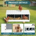 thumbnail image 5 of PETSFIT Triple Chicken Nesting Box, Chicken Coop Accessories with PVC Roofing, Versatile Use Wood Nesting Boxes for Hens, Easy to Assemble, 5 of 9