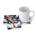 thumbnail image 3 of Happy New Year with Vizsla Fireworks Holiday Xmas Winter 2025 Set of 4 Stone Coasters Vizslas Dog Lover Gifts Idea 4x4in Absorbent Soapstone Coaster - 00025, 3 of 5