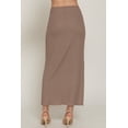 thumbnail image 4 of Women's Adjustable Drawstring Texture Knit Long Skirt Stretch Solid Maxi Style, 4 of 5