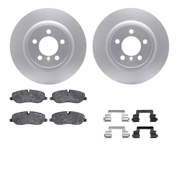Dynamic Friction Company Front Geospec Brake Rotors with 5000 Advanced Brake Pads includes Hardware 4512-11050
