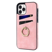 Dteck iPhone 11 Pro Max 6.5 inch Slot Case,PU leather TPU Ultra Slim with Shockproof Card Slot Metal Kickstand Case for iPhone 11 Pro Max 6.5 inch,Pink