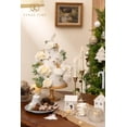 thumbnail image 3 of Roses Artificial Flowers White Faux Flowers Bulk for DIY Bridal Wedding Bouquets Baby Shower Centerpiece Table Home Decorations（Brilliant White）, 3 of 9