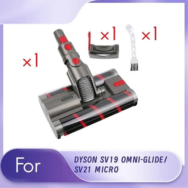 For Dyson SV19 OMNI-GLIDE/SV21 MICRO Double Roller Brush Vacuum Head+ Lock Kit Replace Soft Ro