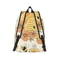 thumbnail image 6 of Rocae Groovy Floral for Durable Canvas Backpack Leisure Large Bag Travel Rucksack Multi-function Backpack Medium, 6 of 8