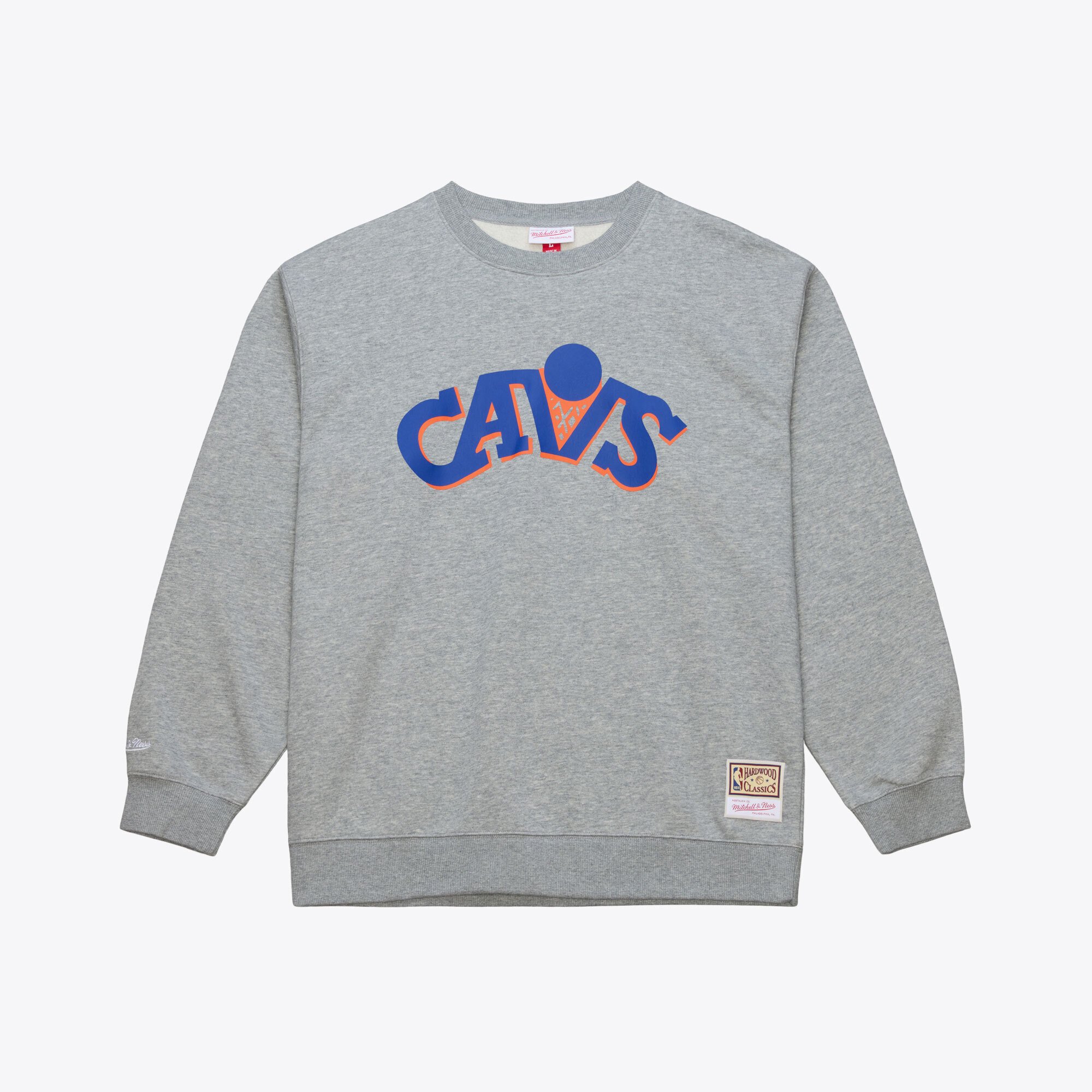 Men's Mitchell & Ness Heather Gray Cleveland Cavaliers Walk-Off Fleece Sweatshirt