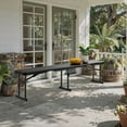 thumbnail image 3 of Mainstays 6 Foot Fold-in-Half Bench, Steel Frame, Indoor Outdoor, Includes Carry Handle, Black, 3 of 14