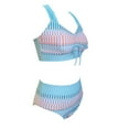 thumbnail image 4 of Trajes de Baño de Bikini de Mujer Impreso sin Espalda Dividido Conjunto de Cintura Alta, Trajes de Baño de Bikini de Mujer Sexy Y Casual, 4 of 6