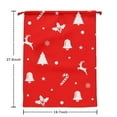 thumbnail image 2 of Christmas Sack – 28" X 20" Canvas Gift Bag with Drawstring, Full Print Polyester Santa Sack, Durable Reusable Xmas Gift Bag for Holiday, Party & Storage, 2 of 5
