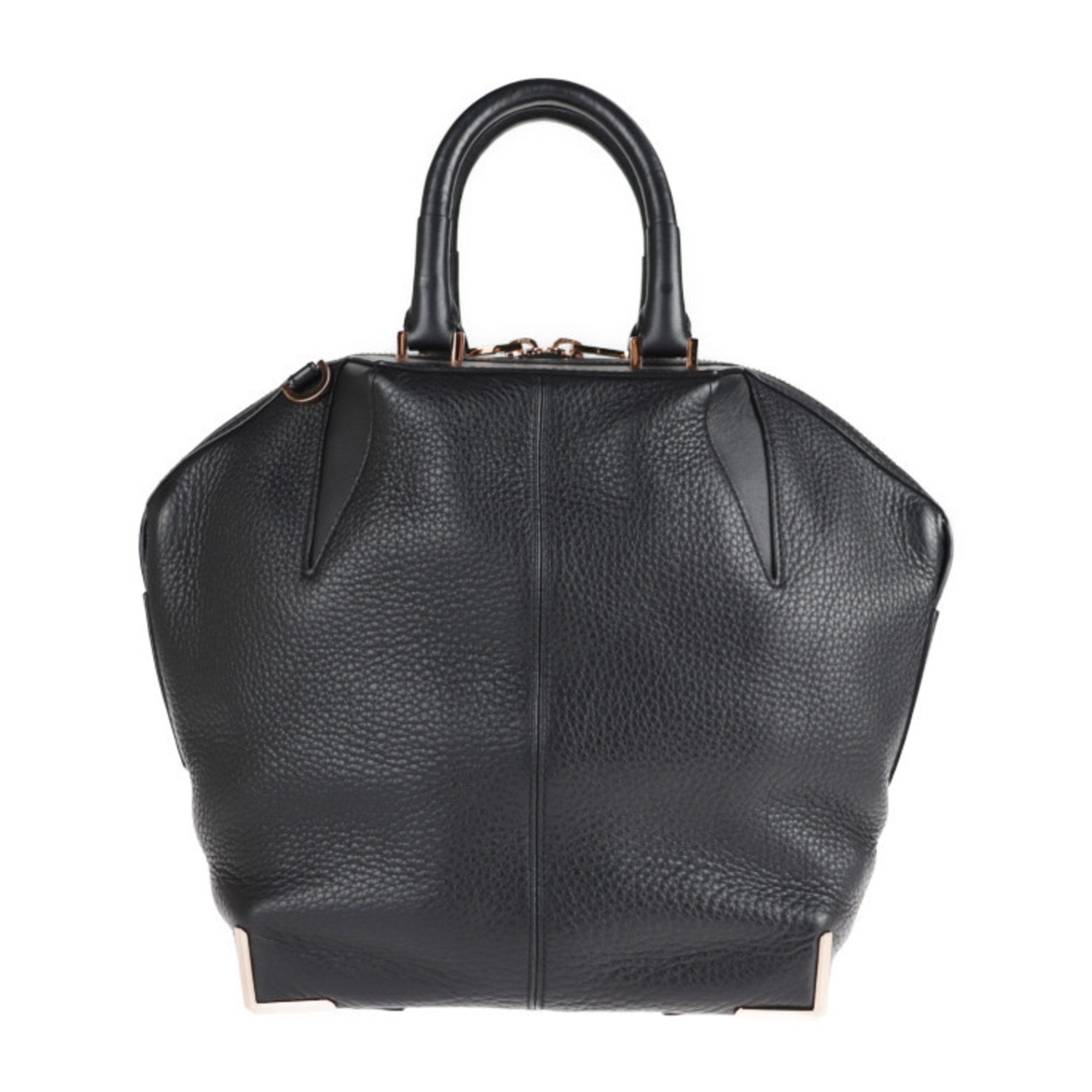 Authenticated Used Alexander Wang medium EMILE Emile handbag leather black  pink gold 2WAY shoulder bag