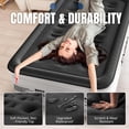 thumbnail image 4 of Air Mattress with Built-in Pump, 18" Top Inflatable Mattress with  Flocking Fabric, Three-Minute Quick-Inflatable Bed. Portable Blow Up Mattress for , Outdoor and Guests, 4 of 6