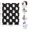 thumbnail image 4 of Halloween Cute Ghosts Pattern Blanket,Comfortable Soft Flannel Throw Blanket,All Season,Warm Lightweight Blankets for Sofa Bed Couch Living Room Chair,30"x40", 4 of 4