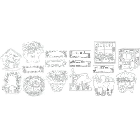 UPC: 0704068037205 | Barker Creek Color Me Double Sided Accents ̶ Set of 72