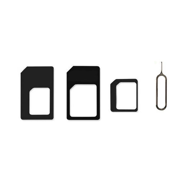 Opolski 4Pcs Universal Mobile Phone SIM to Micro/Standard Card Adapter Converter