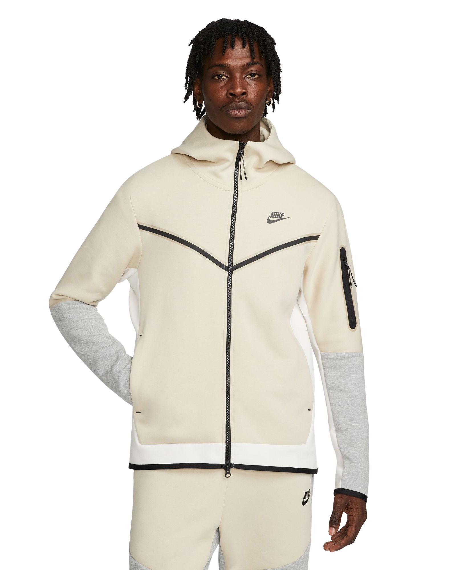 Men's Nike Sportswear Rattan/Phantom Fleece Full-Zip Hoodie (CU4489 206) Walmart.com