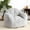 Liht Gray, variant on Zzistar Giant Bean Bag Chair Sofa, Hign Density Foam Filled Sofa Chair with Armrest, Large Bean Bag Couch for Adults and Kids, Light Gray