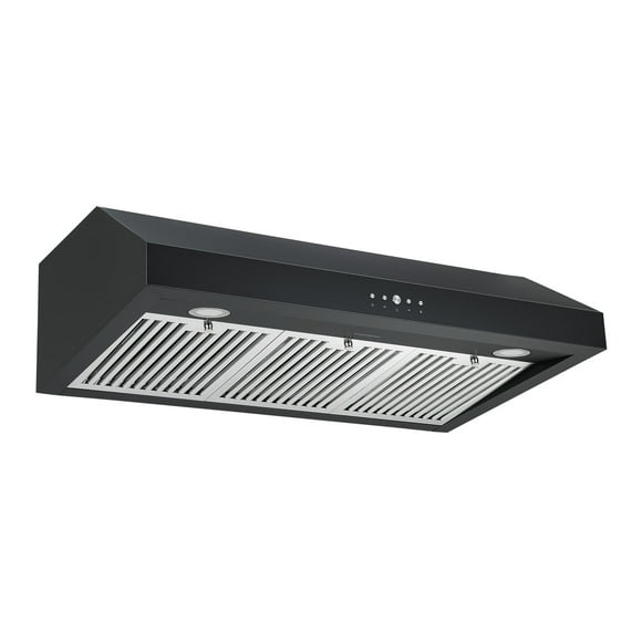 Ancona 36” 440 CFM Ducted Under Cabinet Range Hood in Black