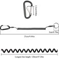 thumbnail image 2 of 5 Piezas Llavero Espiral Cuerda de Pesca Elástica Cordón de Seguridad Retráctil con Mosquetón para Evitar la Perdida de Llaves Alicates y Herramientas, 2 of 5
