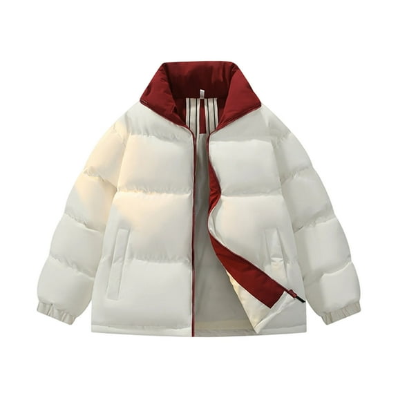 Simua Men's Thick Warm Stand Collar Jacket - Heavy Duty Thermal Zip-Up Coat with Hood for Extreme Cold Protection