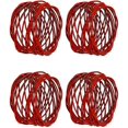thumbnail image 4 of DAMAIE Napkin Rings Set of 4 Handmade for Dinner Parties Red, 4 of 7
