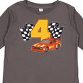 thumbnail image 4 of Inktastic Number Four Race Car Boys or Girls Long Sleeve Toddler T-Shirt, 4 of 5