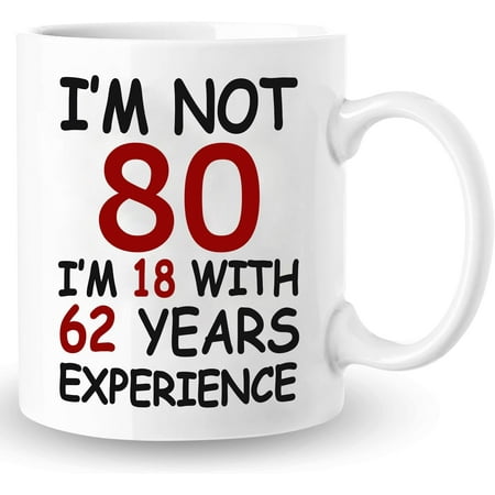 80th Birthday Gifts for Women Men Gifts for 80 Year Old Women Men 80 Year Old Birthday Gifts for Women Men 1944 Birthday Gifts Coffee Mug for Grandma Grandpa Dad Mom Friend Sister Brother