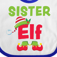 thumbnail image 4 of Inktastic Christmas Sister Elf Girls Baby Bib, 4 of 4
