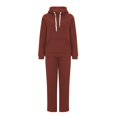 thumbnail image 7 of WEIYLL Women Outfits Sets Unisex Hoodie Sweatpants Long Sleeve Brick Red Fall Outfit Suit ,size L, 7 of 7