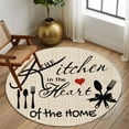 thumbnail image 3 of Kitchen Tableware Area Rug, Knife and Fork Washable Large Circle Carpet, Non Slip Round Rug for Living Room/Bedroom/Dining Room/Home Office/Dorm, 3 of 9