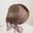 thumbnail image 4 of Voska Women Floppy Sun Hats Fashionable Summer Wide Brim Cap BeachStraw Hat UV UPF50 Travel Packable Cotton Coffee, 4 of 4
